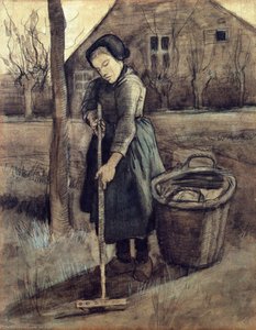 A Girl Raking — Vincent Willem Van Gogh