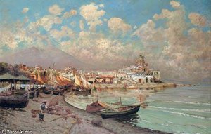 Mount Vesuvius From Procida