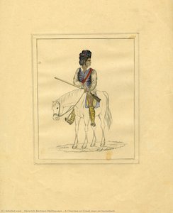 A Choctaw or Creek man on horseback