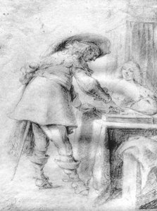 Couple Playing Trictrac — Palamedesz Anthonie (stevaerts)