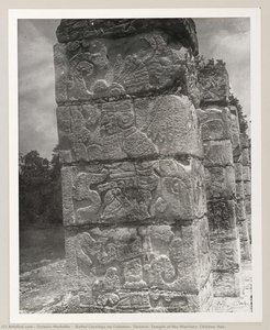 [relief Carvings On Columns, Terrace, Temple Of The Warriors, Chichen Itza] — Octavio Medellín
