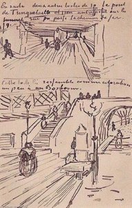 The Viaduct And The Trinquetaille Bridge — Vincent Willem Van Gogh, Post-impressionism