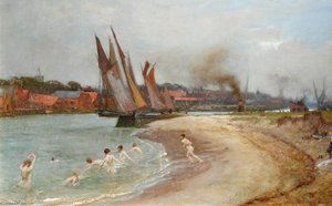 Boys Bathing At Sandy Hook — Edgar Bundy
