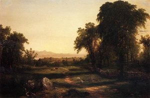 Path Over The Field - A Reccollection Of The Hudson — John Frederick Kensett, Hudson River School