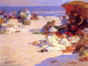 Picknickers On The Beach — Edward Henry Potthast, Impressionism