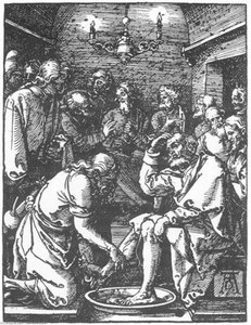 Small Passion: 9. Christ Washing Peter's Feet — Albrecht Dürer