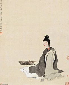 Lady Sewing — Fu Baoshi