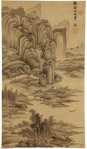 Landscape In The Style Of Xu Ben (1335 1393) — Wang Jian