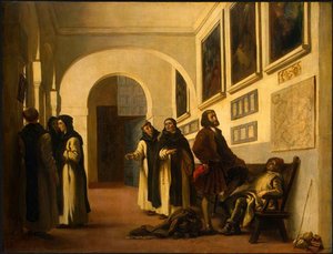 Colón Y Su Hijo En La Rábida — Eugène Delacroix, Romanticism