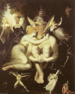 Titania Is Leevtallig Met Bottom Met De Daare Eselkopp — Johann Heinrich Füssli