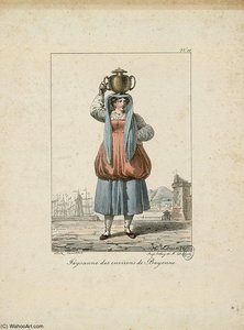 Paysanne Des Environs De Bayonne — Charles Emile Hippolyte Lecomte Vernet