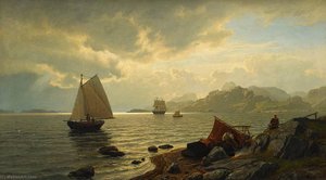 Motivet Hämtat Från Spinnkusten Längs Sörlandskusten — Hans Fredrik Gude