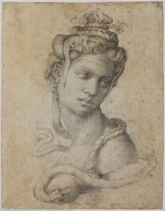 Study For Cleopatra (verso) — Michelangelo Buonarroti, High Renaissance