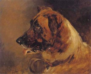 The Head Of A St. Bernard — Heywood Hardy
