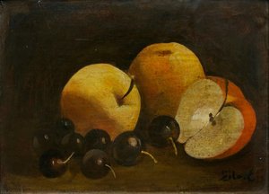 Still Life (apples And Cherries) — Asim Hafidh