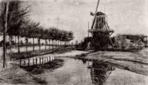 Landscape With Windmill — Vincent Willem Van Gogh
