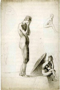 Five Studies Of Female Nudes — Odilon Redon