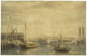 Boston From The Ship House, West End Of The Navy Yard — William James Bennett