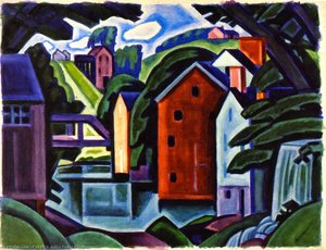 Motive Of Space And Form - A New Jersey Village (montville) — Friedrich Julius Oskar Blümner