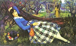 Girl In A Hammock — Leon Kroll