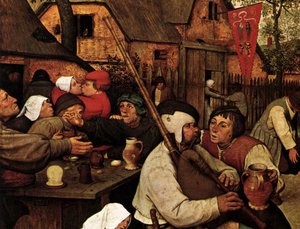 The Peasant Dance (detail) — Pieter Bruegel The Elder, Northern Renaissance Mannerism
