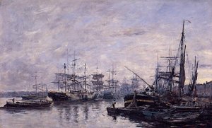 Bordeaux, The Port — Eugène Louis Boudin, Impressionism