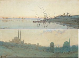 An Egyptian Silhouette - Cairo-citadel From The Desert