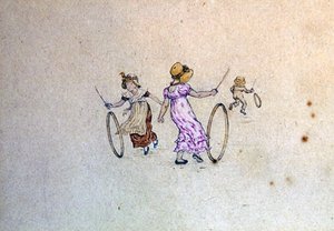 March Illustration For The Almanac — Kate Greenaway, Victorian Illustration