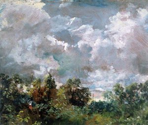 Clouds Study With Trees1 — John Constable, Romantic Landscape