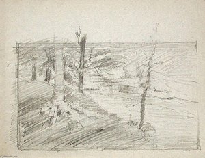 Trees On Bank Of Stream — Theodore Clement Steele