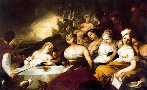 Banquet Of The Gods With Adonis — Luca Giordano