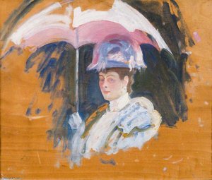Hm Queen Mary, A Study For 'driving To Ascot' — Sir Alfred James Munnings