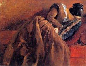 Emilie Menzel Asleep — Adolph Von Menzel