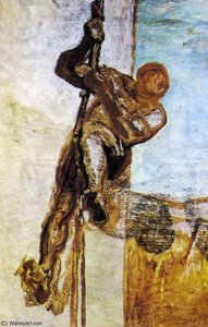 L'homme À La Corde, Huile Sur Toile The Man With The Cord, Oils On Fabric — Honoré Daumier