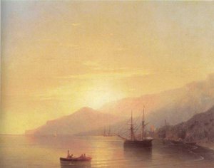 Ships On A Raid — Ivan Konstantinovich Aivazovsky, Romantic Realism