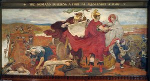 The Romans Building A Fort At Mancenion — Ford Madox Brown