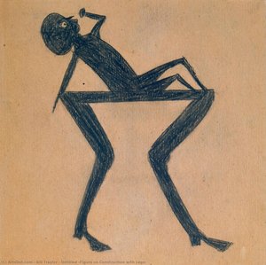 Untitled [Figure on Construction with Legs]