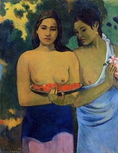 Two Tahitian Women — Eugène Henri Paul Gauguin, Post-impressionism