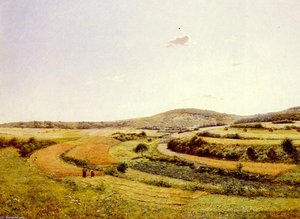 Harvesters In An Extensive Landscape — Jean Ferdinand Monchablon