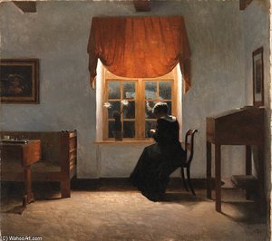 A Woman Knitting — Peder Vilhelm Ilsted