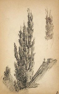 Poplar Tree — John Ottis Adams, Impressionism