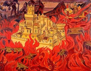 The Vicious Town — Nicholas Roerich, Symbolist Expressionism