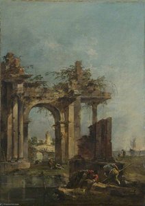 A Caprice With Ruins On The Seashore — Francesco Lazzaro Guardi