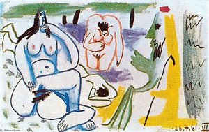 Picnic 3 — Pablo Picasso, Cubism