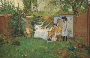 The Open Air Breakfast — William Merritt Chase, Impressionism