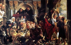 Christ Driving The Merchants From The Temple — Jacob Jordaens, Baroque