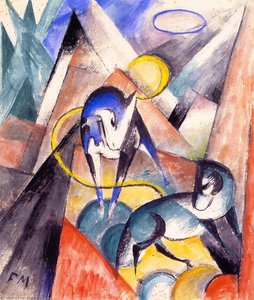 Landscape With Two Horses — Franz Marc