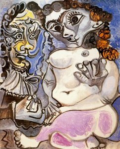 Man And A Nude Woman — Pablo Picasso, Cubist Expressionism