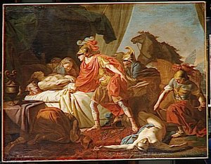 Achille Depose Le Cadavre D'hector Aux Pieds Du Corps De Patrocle — Joseph Benoit Suvée, Neoclassicism