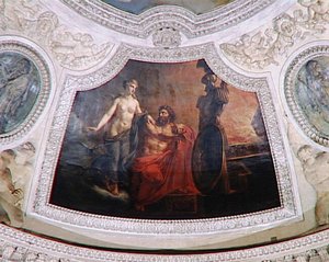 Le Feu.venus Recevant Des Mains De Vulcain Les Armes Qu'il A Forgees Pour Enee — Couder Auguste